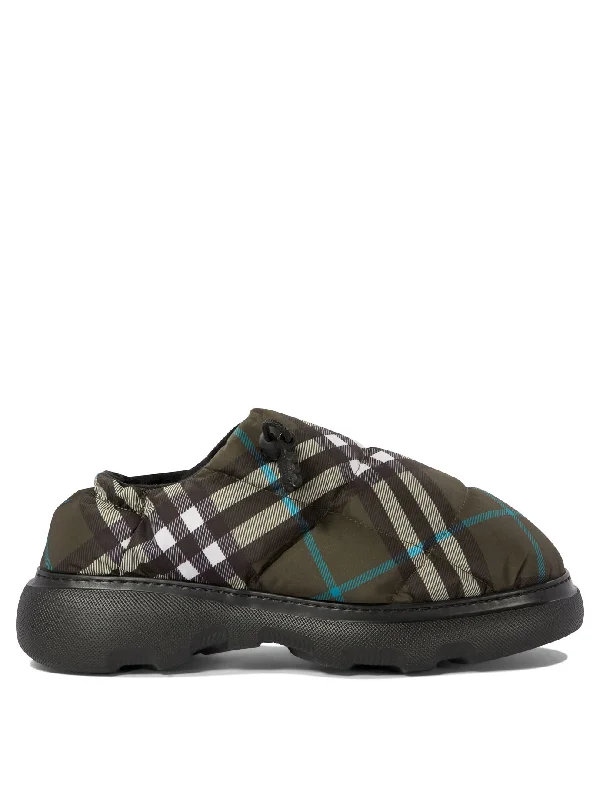 BURBERRY Luxury Quilted Check Slippers