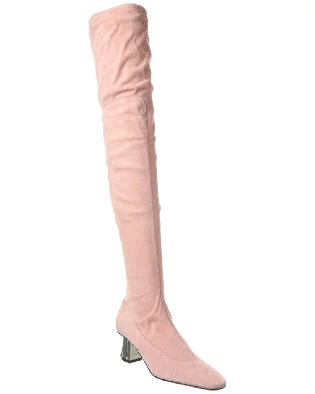 LANVIN M&E Suede Over-The-Knee Boot