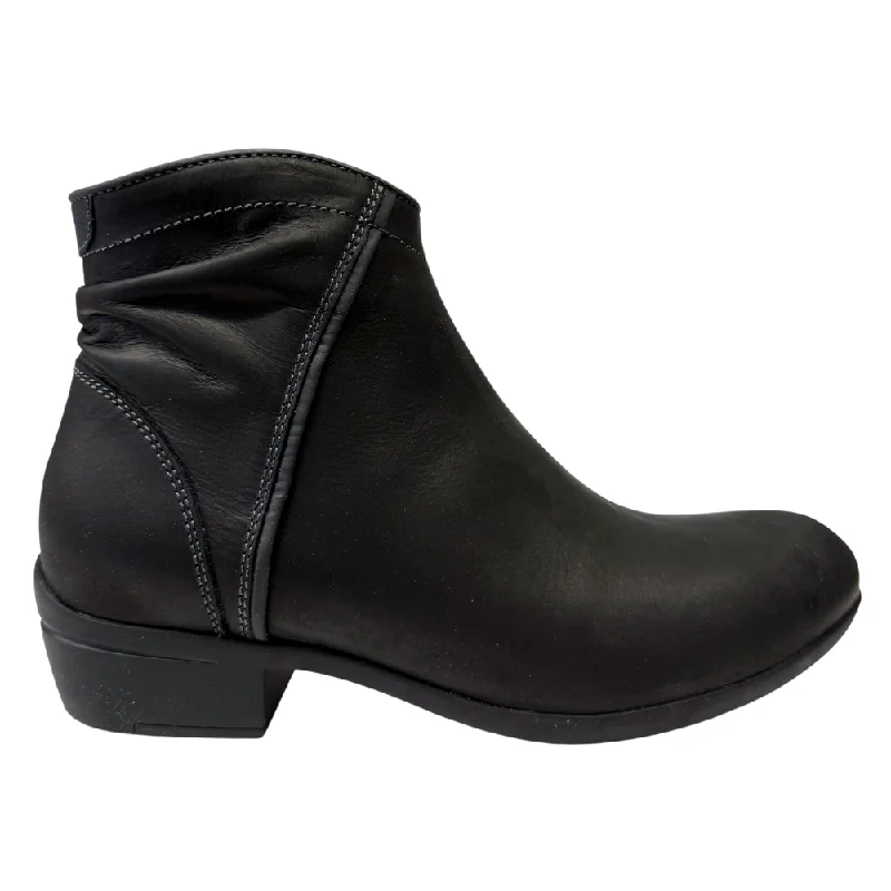 Wolky Winchester Black Leather Bootie (Women's)