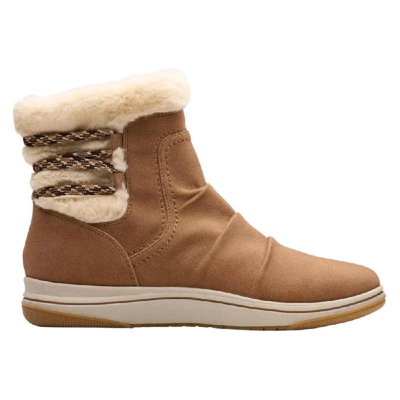 Clarks Breeze Cozy Dark Sand Textile Boot (Women's)