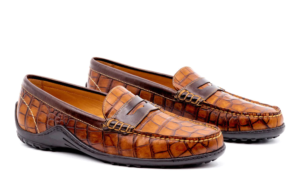 Bill Alligator Penny Loafer (Chestnut)