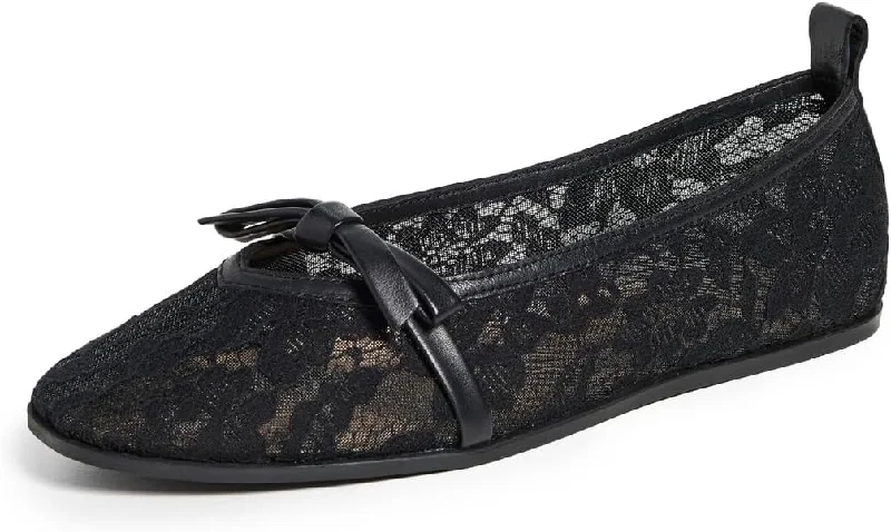 Free People Women's Mesh Mania Ballet Flats, Black