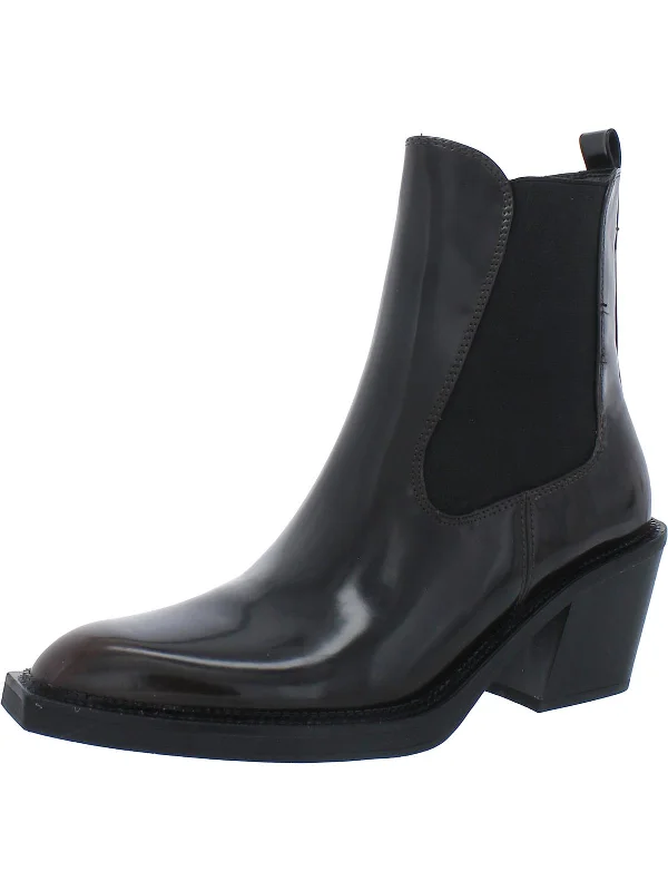 MIndy Womens Block Heel Mid-Calf Boots