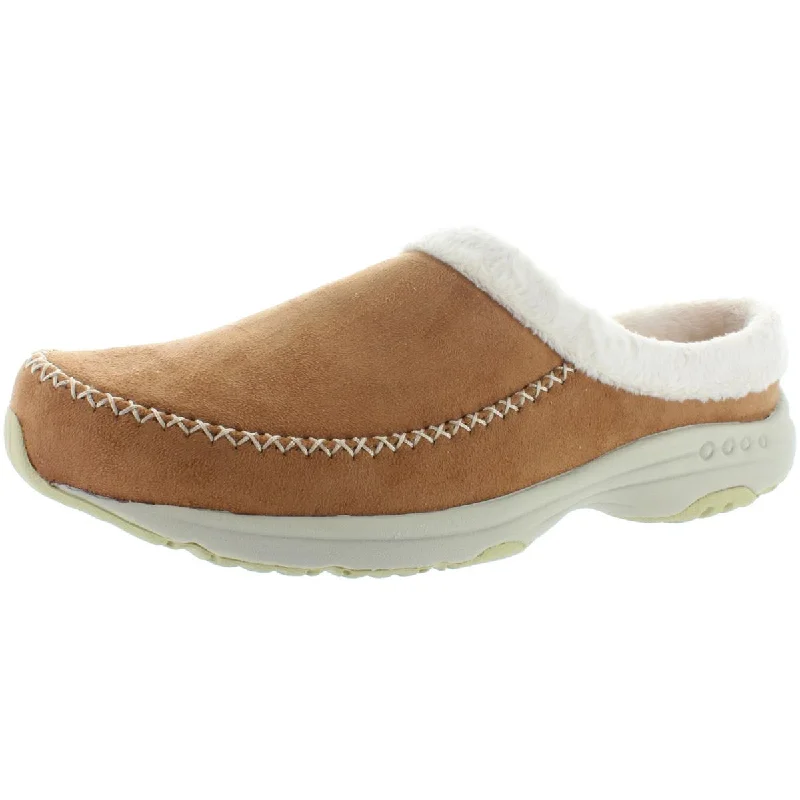 Travel Slip 2 Womens Faux Fur Lined Slip On Mule Slippers