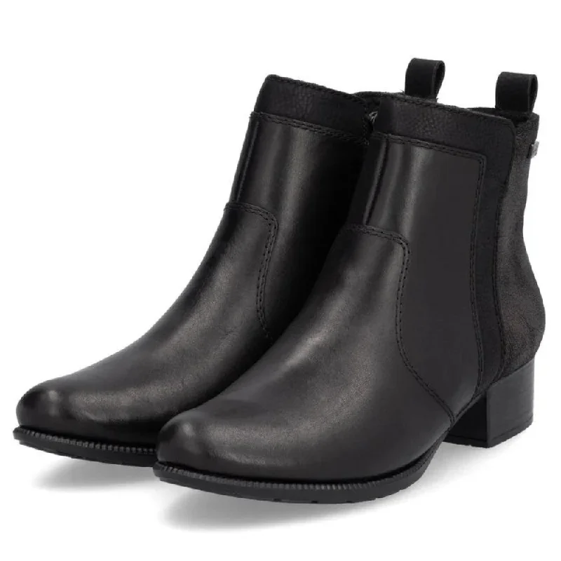 Rieker Sariana 58 Black Leather Boot (Women's)