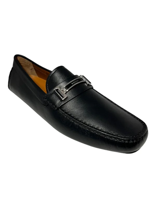 Bally Drulio 6211259 Men's Black Leather Loafers