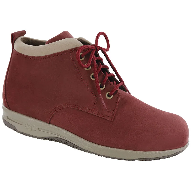 SAS Gretchen Chukka Water-Resistant Boot Red/Taupe Leather (Women's)