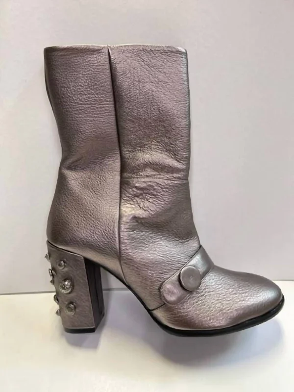 Spilla Heeled Boots In Steel