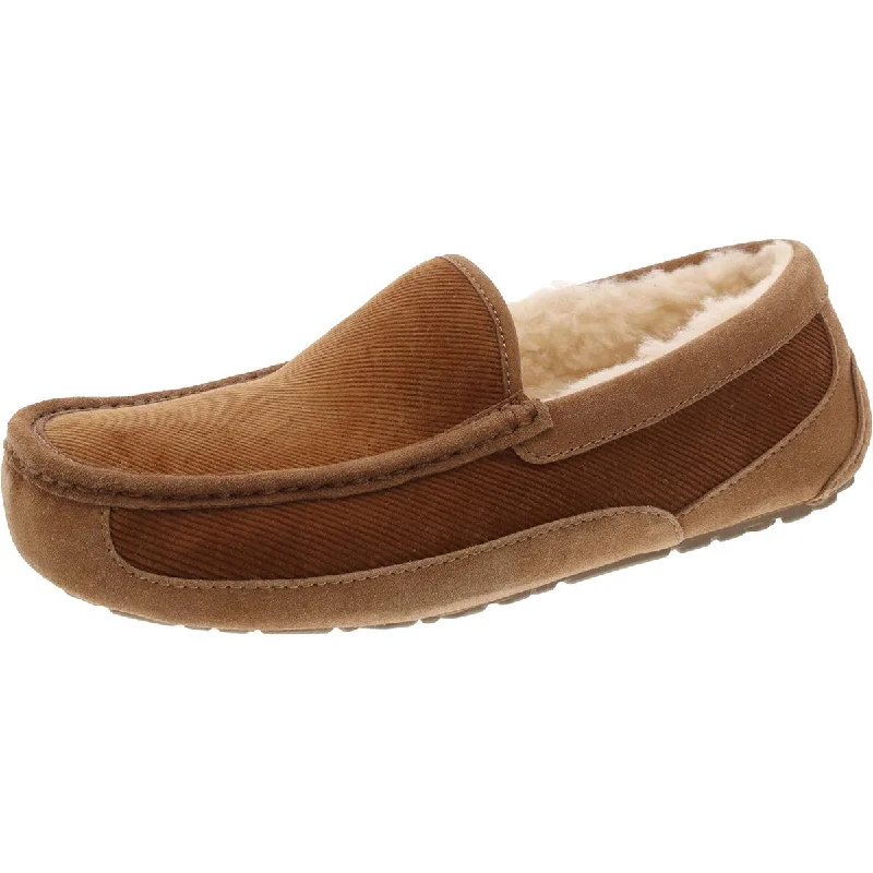 Womens Corduroy Driving Loafer Slippers