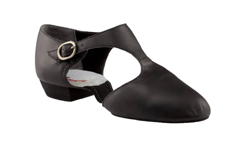 Women's Buckle Pedini Flats In Black