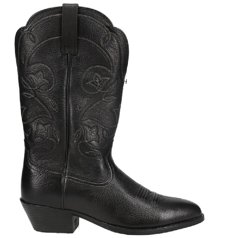 Heritage Embroidered Round Toe Cowboy Boots