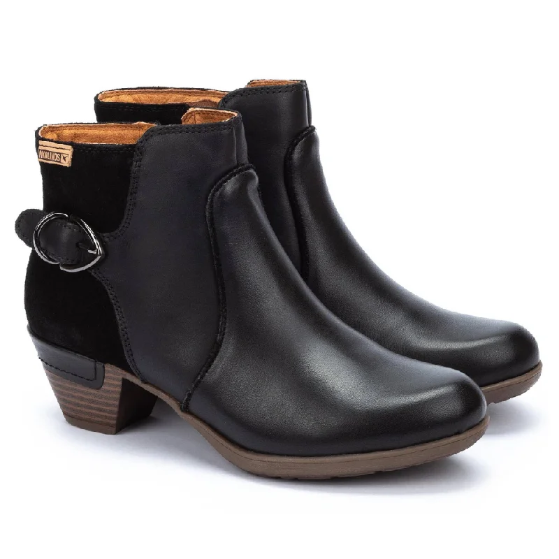 Pikolinos Rotterdam Black Leather Ankle Boot (Women's)