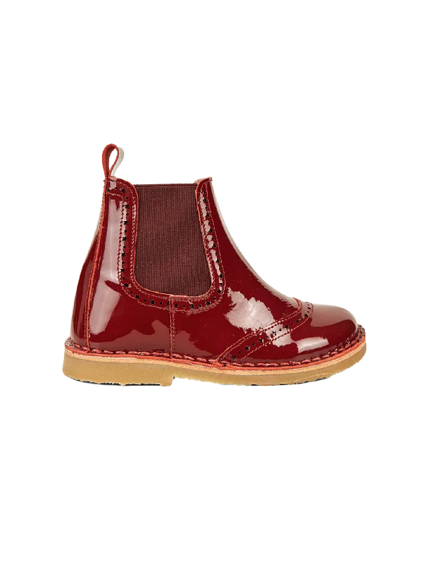 Ankle Boot Stars - Cherry Patent