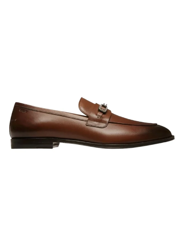 Bally Westro 6303301 Men's Cuero Calf Plain Leather Loafers