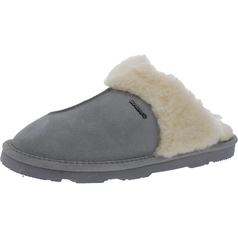 LOKETTA Womens Suede Slip On Slide Slippers