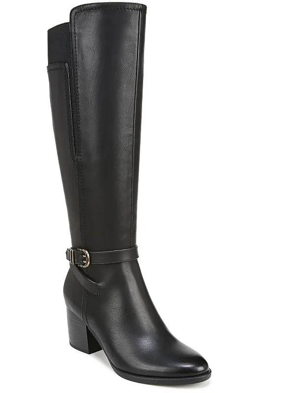 Uptown Womens Faux Leather Wide Calf Knee-High Boots