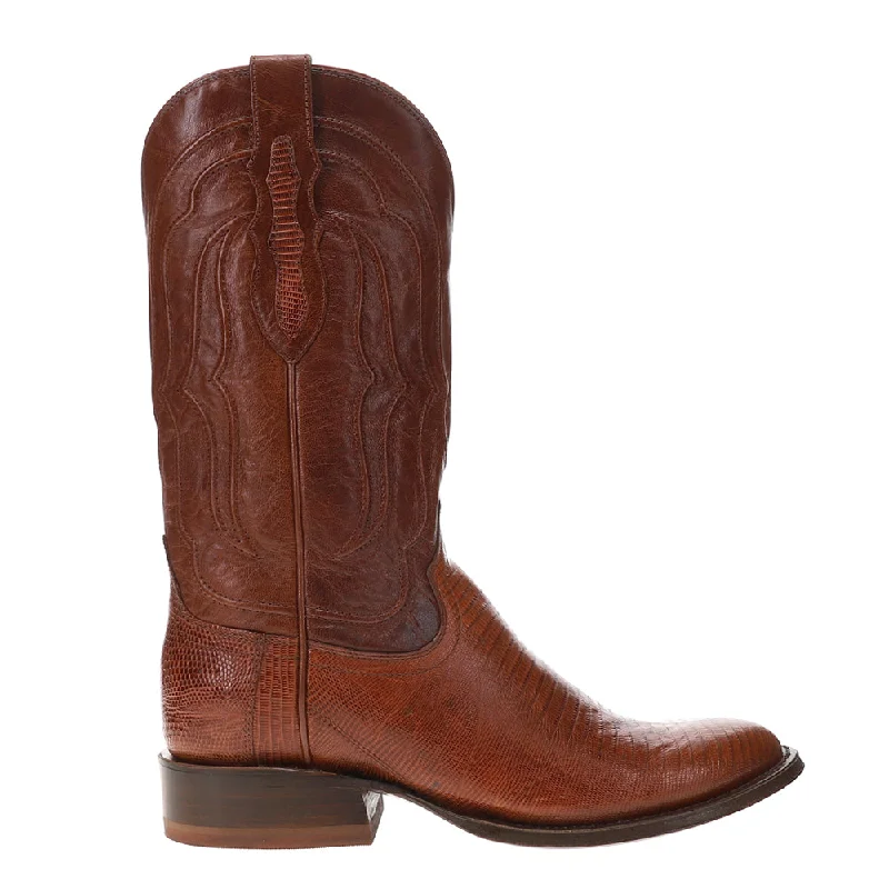 Kirtland 12 inch Lizard Medium Round Toe Cowboy Boots