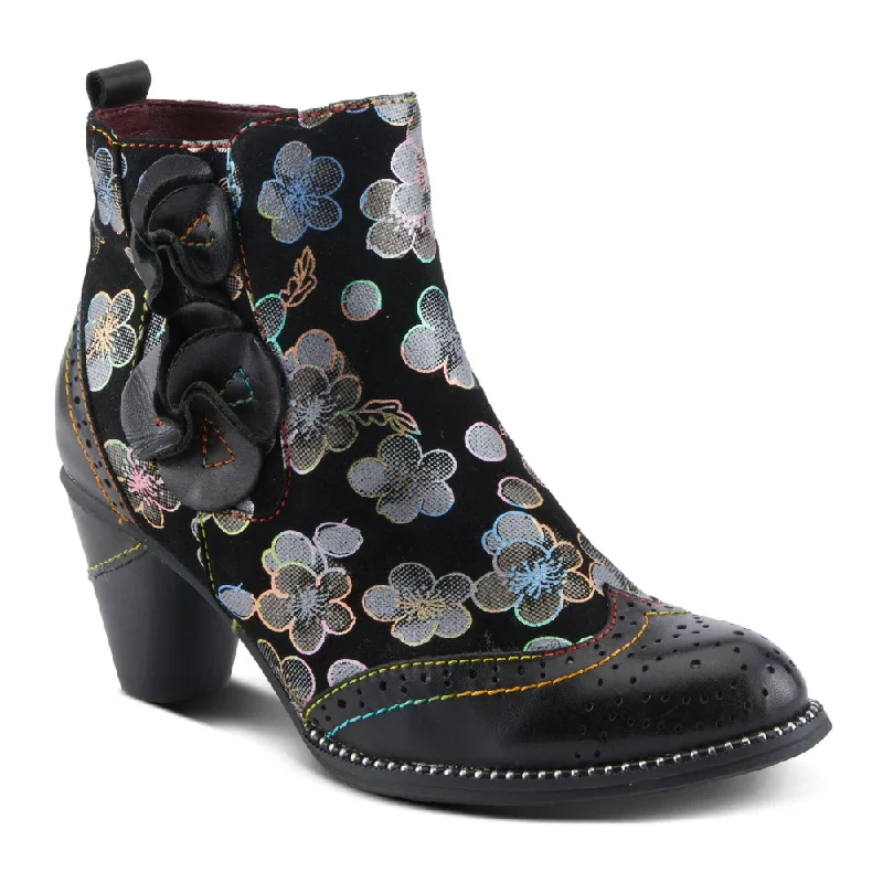 L'artiste By Spring Step Glynn Black Multi Leather Boot (Women's)