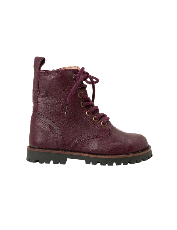 Lace-up Boot - Plum