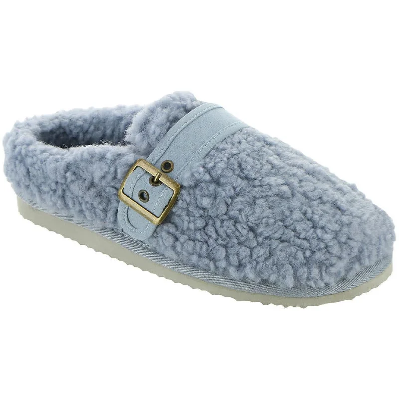 Clio Womens Faux Fur Comfort Slide Slippers