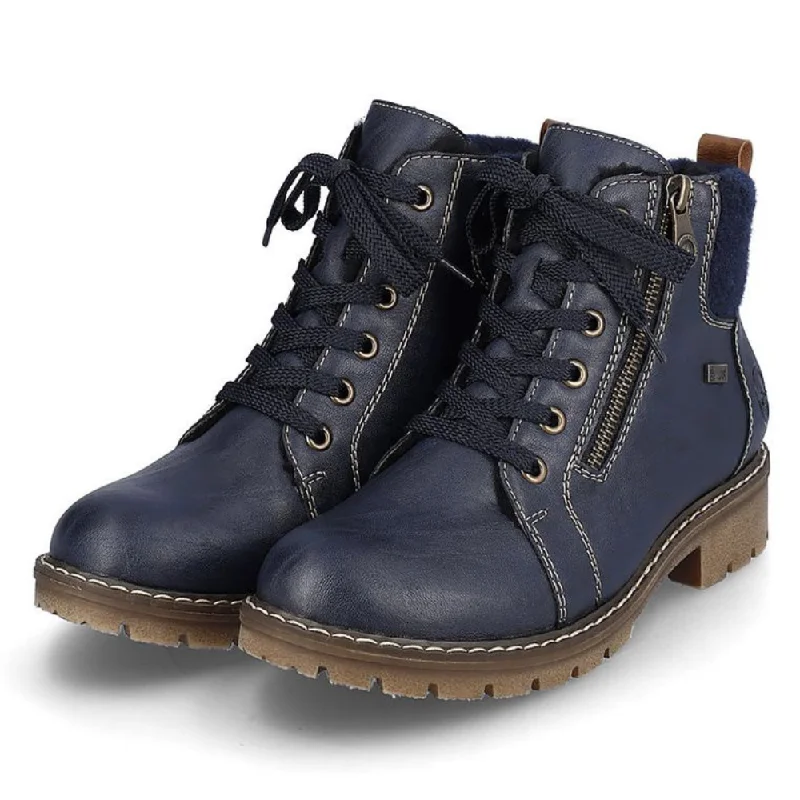 Rieker Sabrina 05 Navy Leather Boots (Women's)