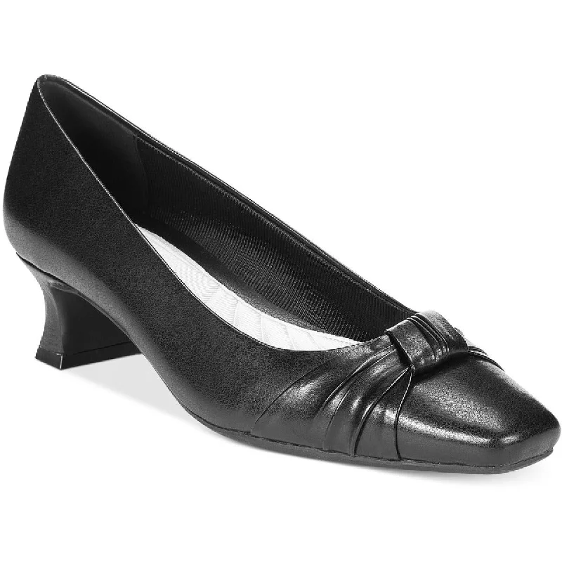 Waive Womens Faux Leather Gathered Flats