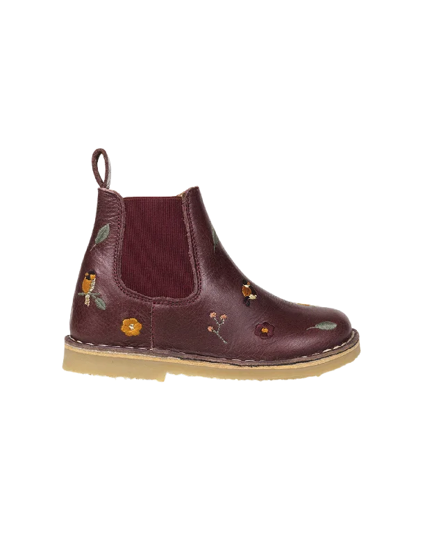 Ankle Boot Birds - Plum