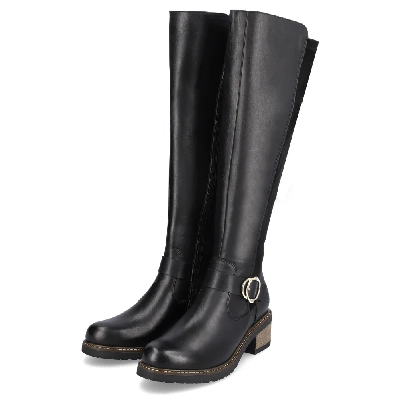 Remonte Aida 73 Black Leather High Boot (Women's)