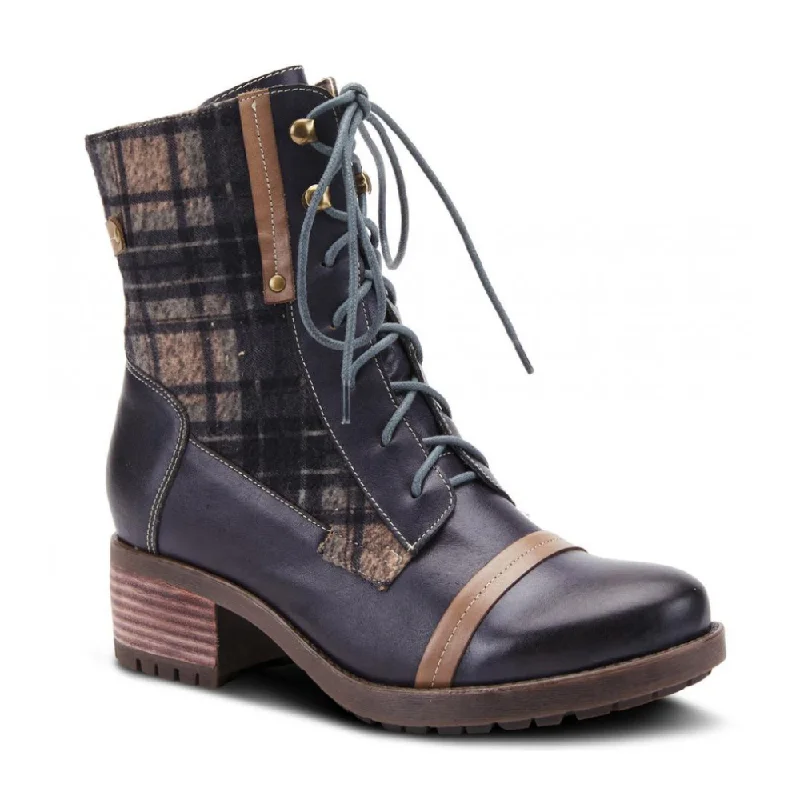 Spring Step Eguine Navy Multi Boot (Women's)