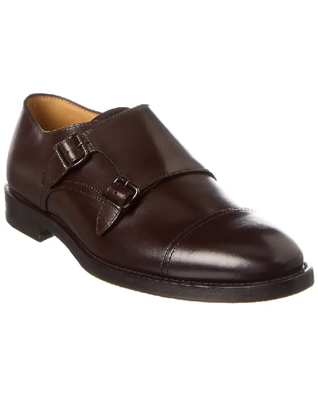 Brunello Cucinelli Double Monk Strap Leather Loafer