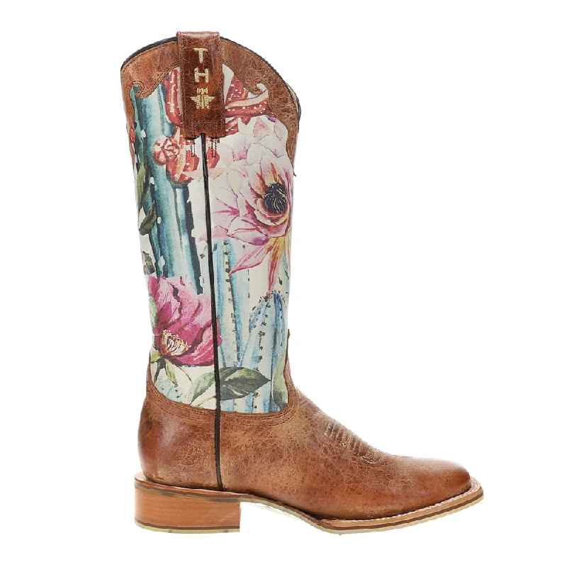 Cactilicious Floral Square Toe Cowboy Boots