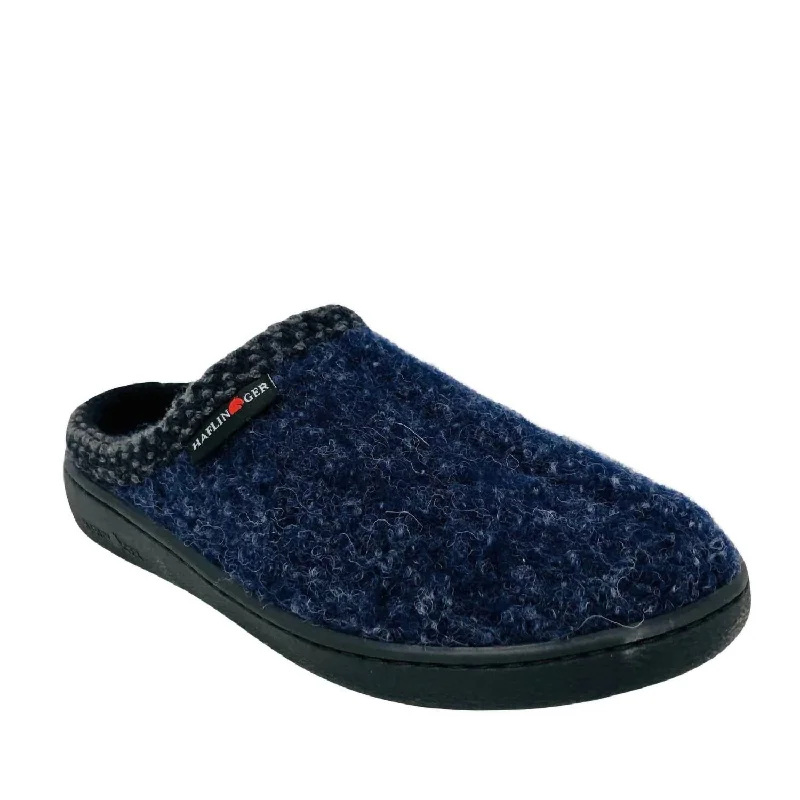 Women's At Clog Slippers In Navy Speckle