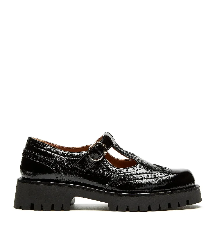 BRAELYN CRINKLE LEATHER MARY JANE LOAFER