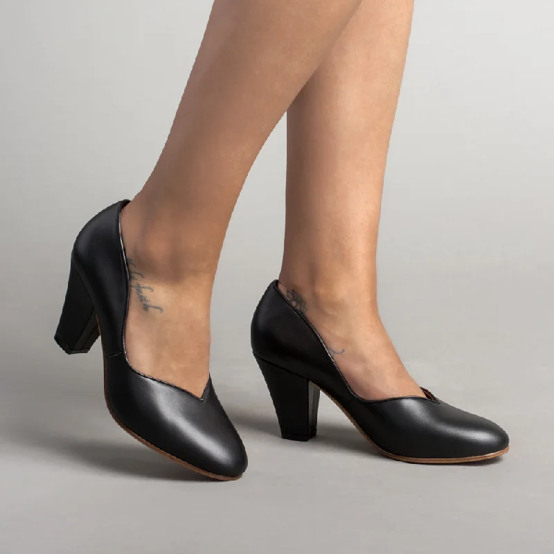 PRE-ORDER Marilyn Vintage Pumps Wide (Black)