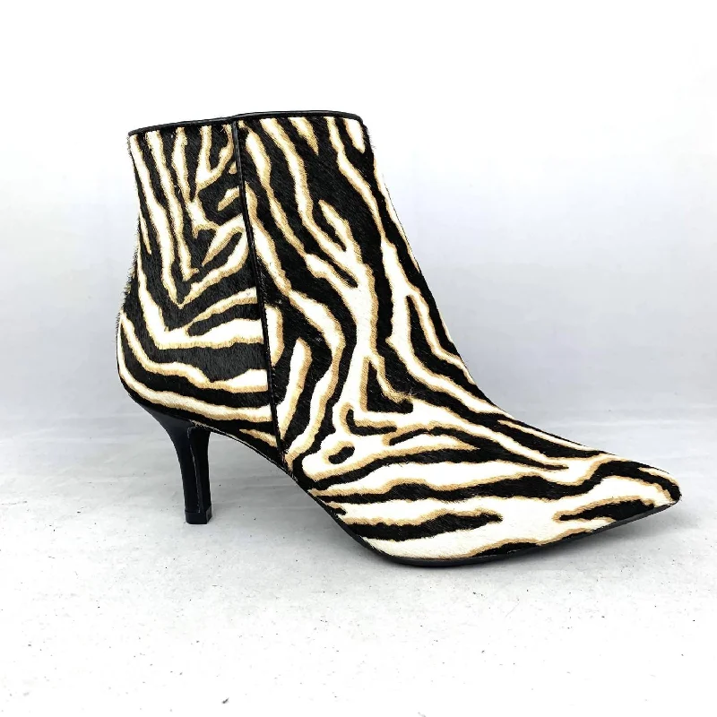 80's Retro Bootie In Cebra Blanco (Zebra)