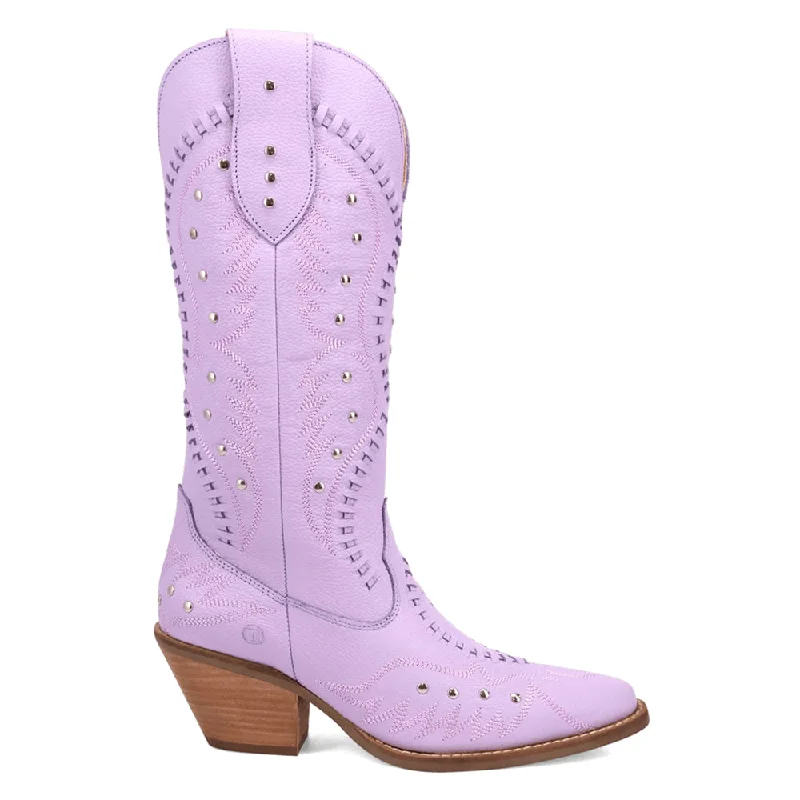 Pretty N' Pink Embroidered Studded Snip Toe Pull On Cowboy Boots